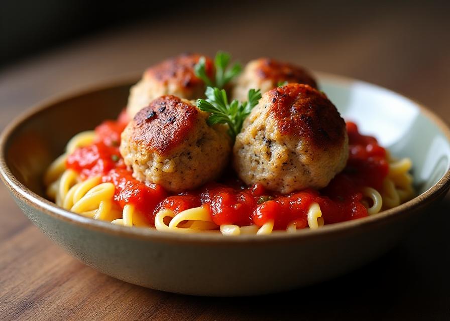 Turkey meatballs with hidden spinach